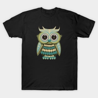 Star Eye Owl - Green T-Shirt